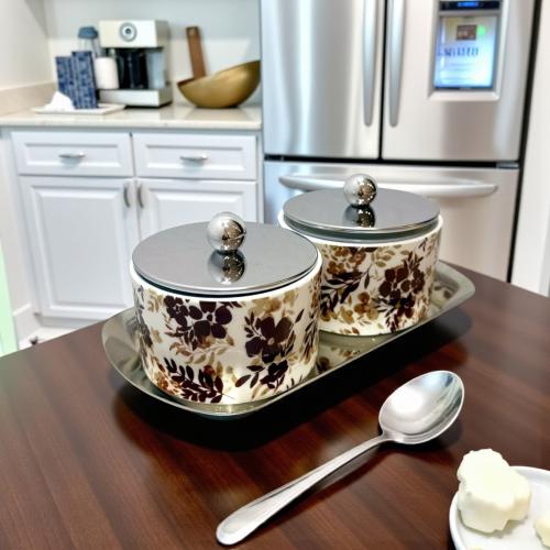 ًصحن استيل بقاعدة