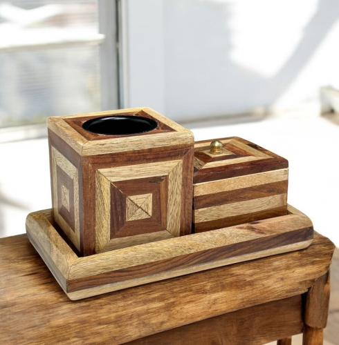 طقم مبخرة خشب ديكور