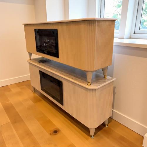 طاولة بلازما مع دفايه ديكور