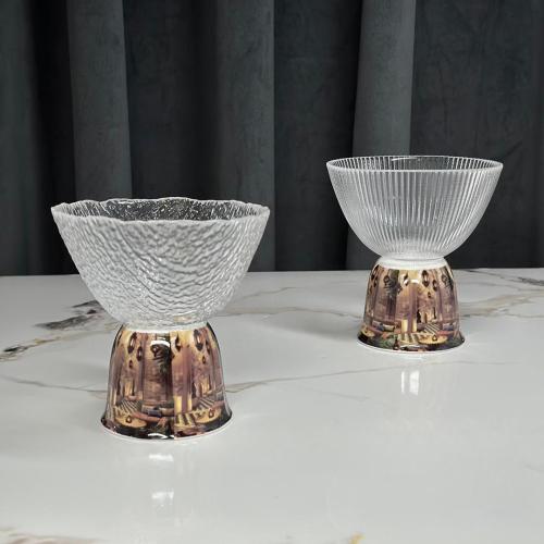 زبدية زجاج بقاعدة رمضان - بالحبة