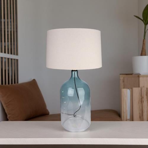 اباجورة زجاج ازرق