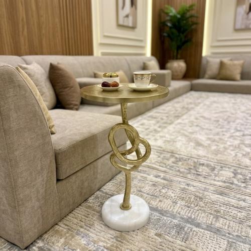 طاولة جانبية استيل هندي ذهبي