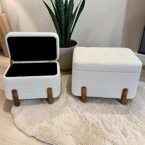 صندوق خشب قماش ابيض مقاسين