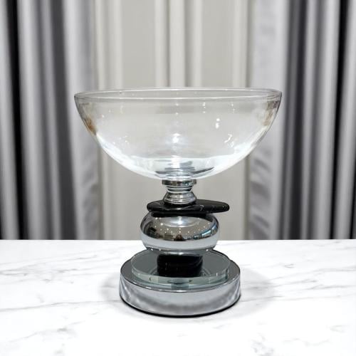 صحن زجاج بقاعدة