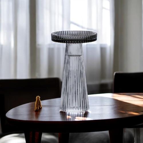 صحن زجاج بقاعدة مقاس 10 * 17 سم