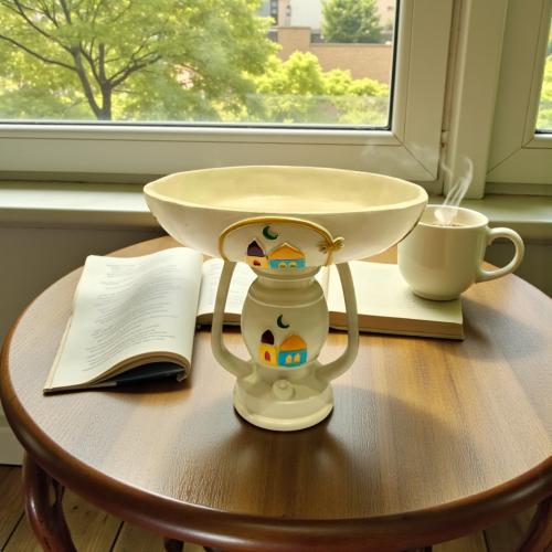 صحن بولي بقاعدة فانوس رمضان