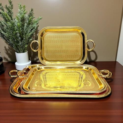 طقم تبسي استيل 3ح ذهبي