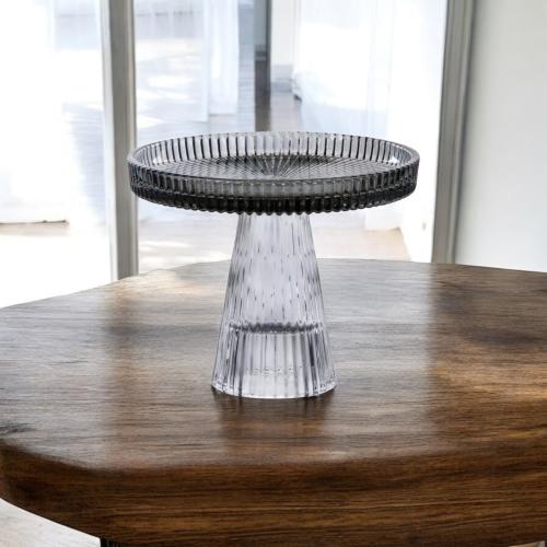 صحن زجاج بقاعدة مقاس 12 * 15 سم