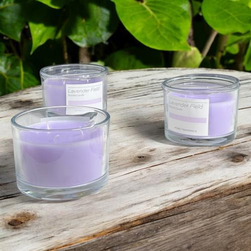 شمع كاسة لافندر بالحبة