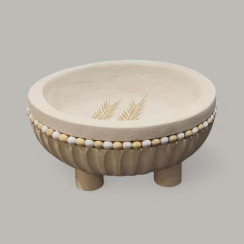 صحن حلاوه خشب مع مسبحة