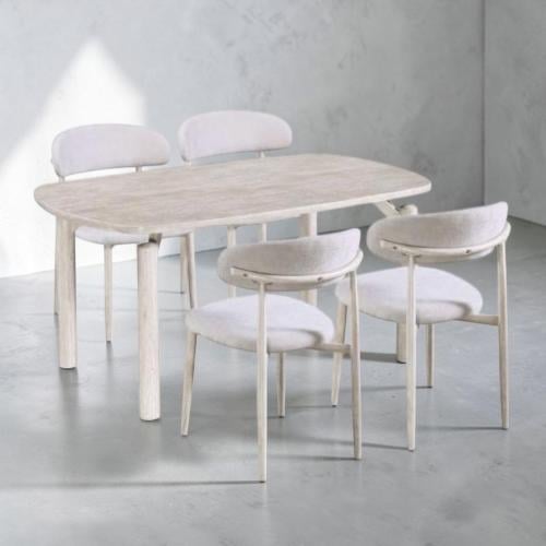 طاولة طعام رخام 4 كرسي