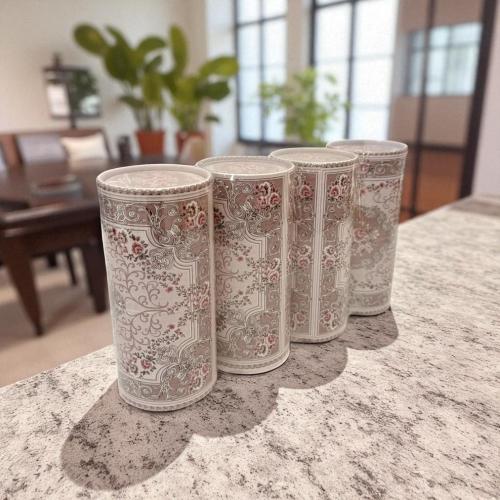 طقم علبه مناديل 4 حبه