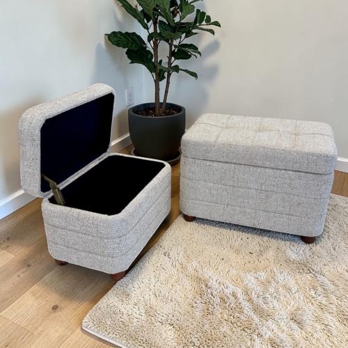 صندوق خشب قماش ابيض مقاسين