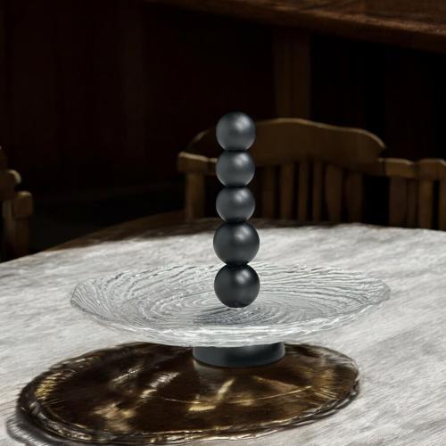 صحن زجاج بقاعدة