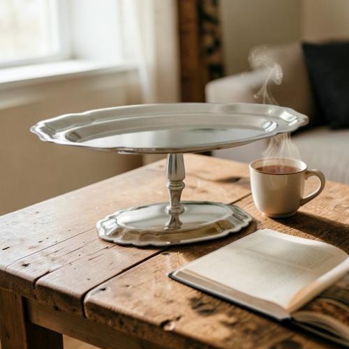 صحن استيل بقاعدة