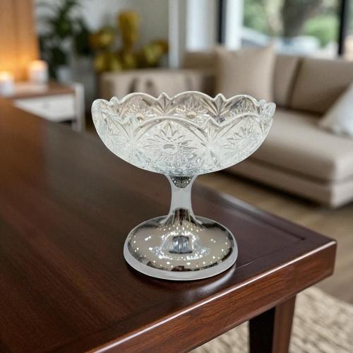 صحن زجاج بقاعدة