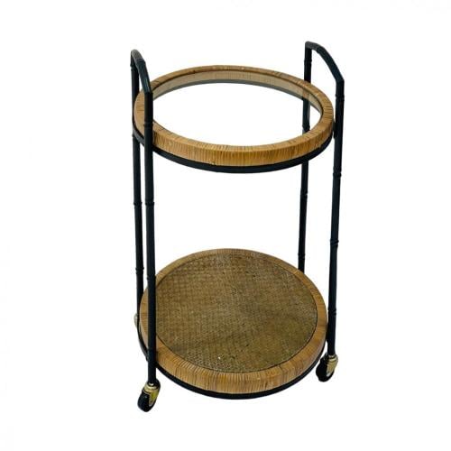 طاولة خشب مقاس 70*40سم مع عجل