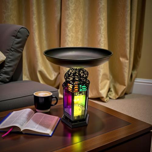 صحن معدن باستاند فانوس رمضان