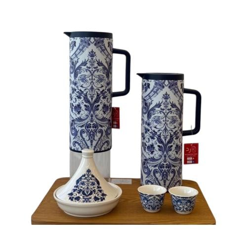 ثلاجة مايا نقش قطيفة بغطاء كحلي 1 لتر