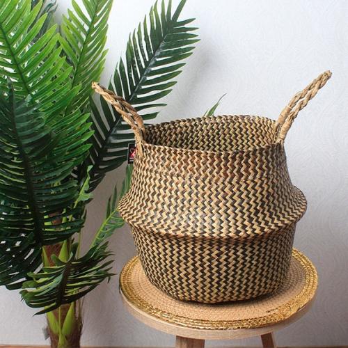 سلة خسف بيد وسط - بيج مع اسود