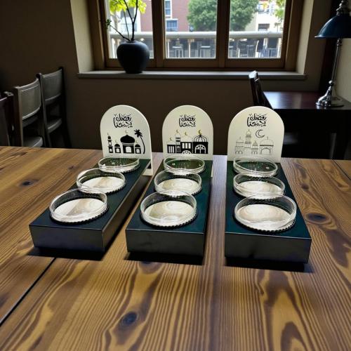 زبدية زجاج باستاند 3 حبه رمضان - بالحبه