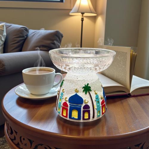 صحن زجاج بقاعدة بولي رمضان