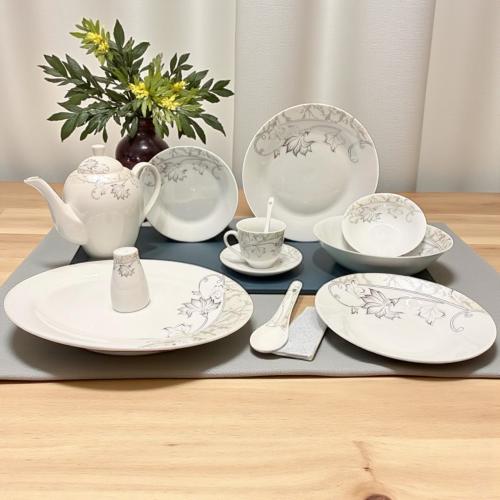 طقم عشاء سيراميك 55 قطعة