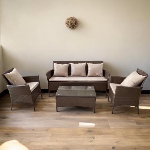 طقم كنب ثلاثي مع 2 كرسي مع طاولة