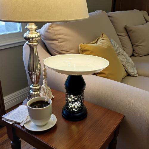 صحن معدن باستاند فانوس رمضان