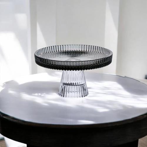 صحن زجاج بقاعدة مقاس 15 * 8 سم