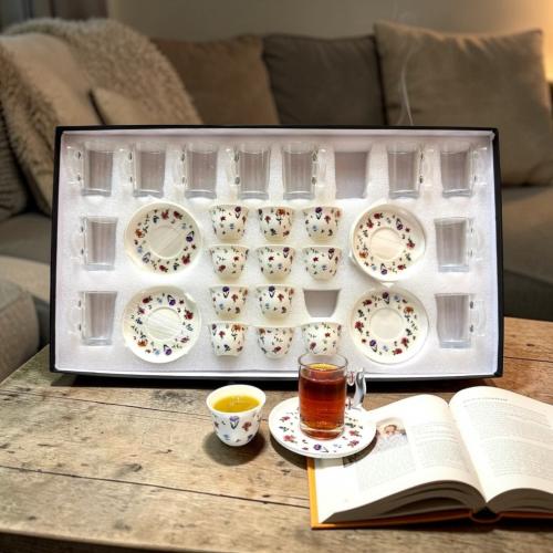 طقم فنجان مع بيالة 36 قطعة