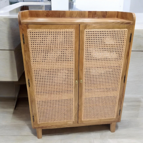 دولاب راتان مع خشب 2 باب