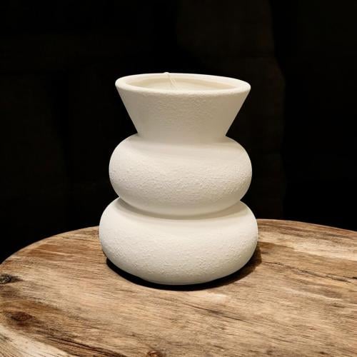 فازة سيراميك أبيض مقاس 21 * 24 سم