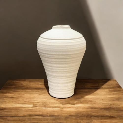 فازة سيراميك أبيض مقاس 24 * 34.5 سم