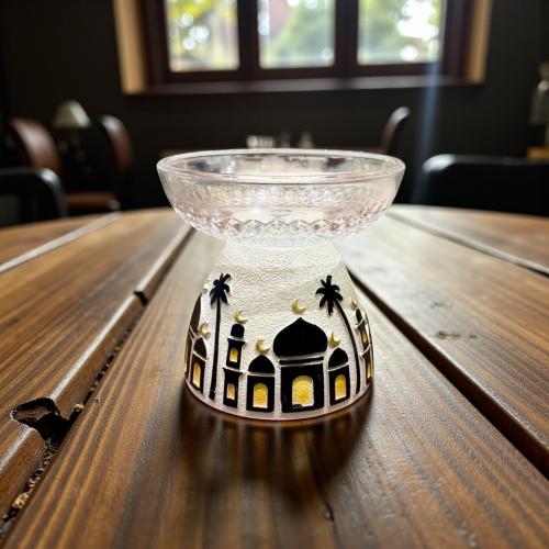 صحن زجاج بقاعدة بولي رمضان