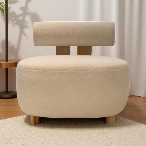 كرسي قماش بوكليت ابيض