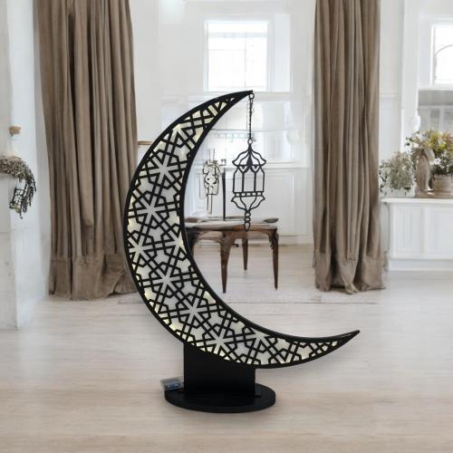 هلال استاند معدن اسود / أبيض مقاس 92 سم