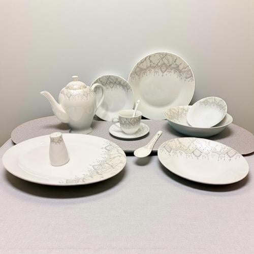 طقم عشاء سيراميك 55 قطعة