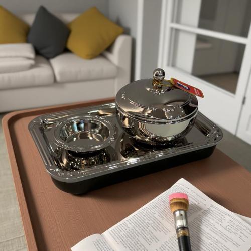 طقم تبسي مع تمرية فضي