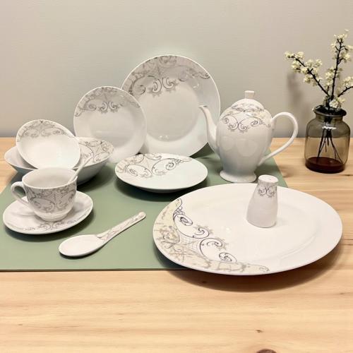 طقم عشاء سيراميك 55 قطعة