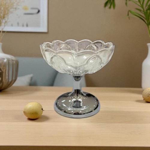 صحن زجاج بقاعدة