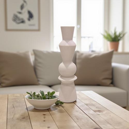 فازة سيراميك أبيض 20 * 74.5 سم