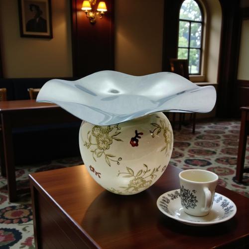 صحن ستيل بقاعدة