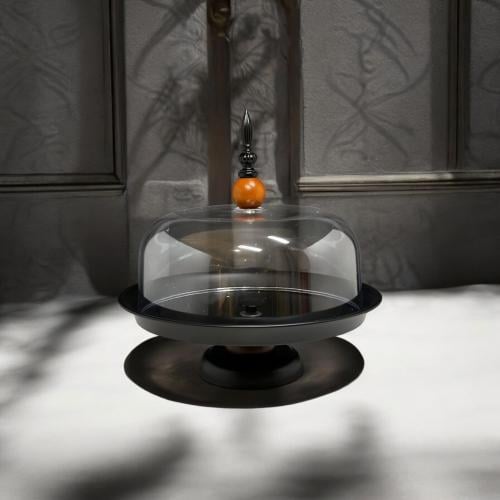 ًصحن كيك بغطاء شفاف مقاس 19 * 30 سم