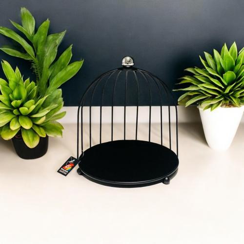 صحن كيك اسود غطاء شبك