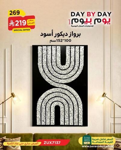 برواز ديكور اسود مقاس 100 * 152 سم