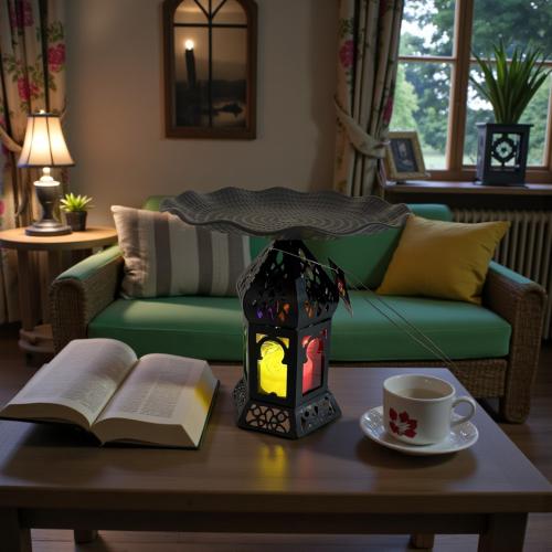 صحن معدن باستاند فانوس رمضان