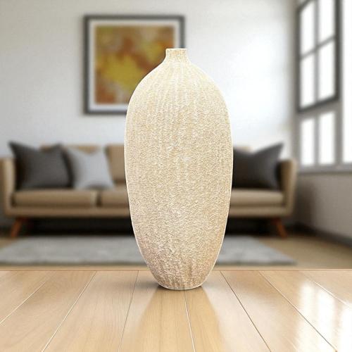 فازة سيراميك ابيض