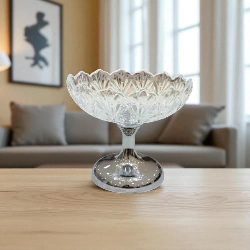 صحن زجاج بقاعدة