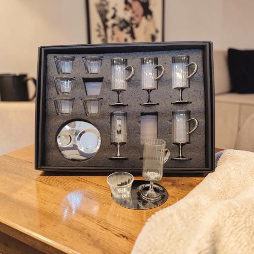 طقم بيالة + فنجان 18 قطعة